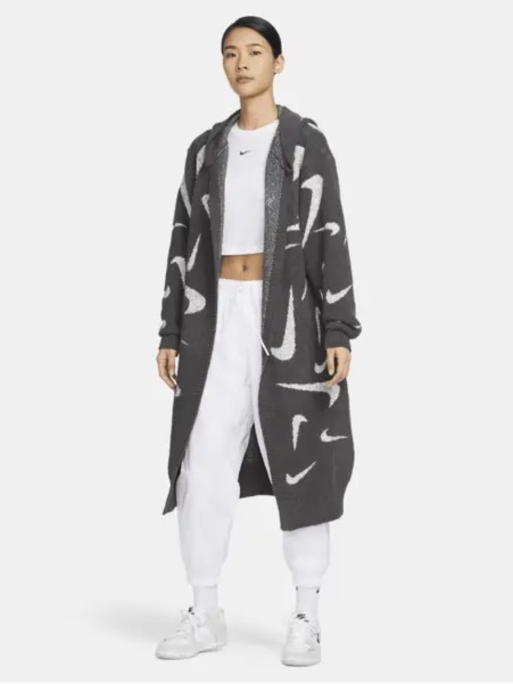 NEW Nike Sportswear Phoenix Cozy Bouclé Loose Long Knit Cardigan Sz S NWT